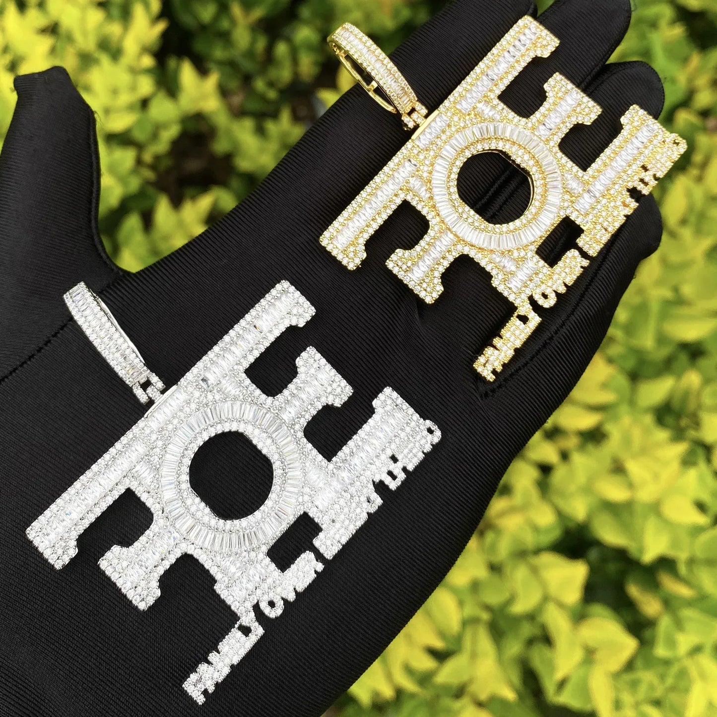 New Iced Out "FOE" Pendant | Women's "Family Over Everything" Necklace - CaratixJewelry