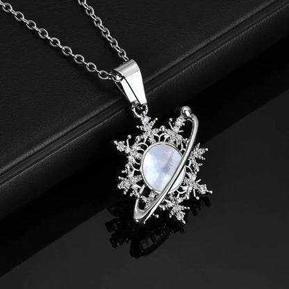 Iced Out Snowflake Star Pendant Necklace Zircon Custom Chain Style for Women | Caratix Jewelry - CaratixJewelry