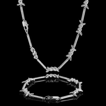 2.5mm Iced Out Thorn Chain Necklace Micro Zircon Gold Chain Rapper Style | Caratix Jewelry - CaratixJewelry