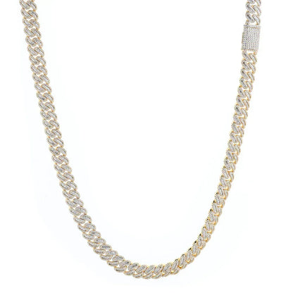 12mm Moissanite Cuban Link Chain for Men – S925 Sterling Silver Luxury Hip Hop Necklace - CaratixJewelry