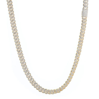 12mm T Cut Zircon Cuban Chain Rapper Iced Out Necklace - CaratixJewelry