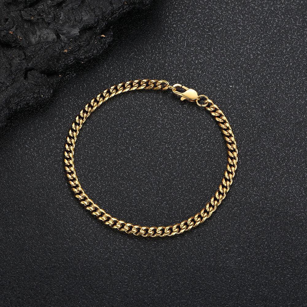 Cuban Link Bracelet with Box Clasp for Men | Caratix Jewelry - CaratixJewelry