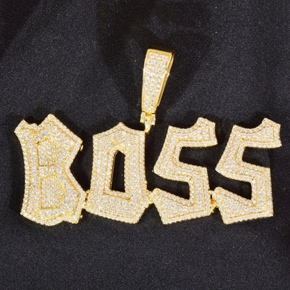 18K Gold Iced Out Letter Pendant | DIY CZ Hip Hop Men’s Custom Jewelry - CaratixJewelry
