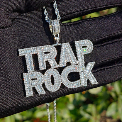 Mini T-Bar Letter Pendant | Iced Out CZ DIY Initial Hip Hop Fashion Necklace - CaratixJewelry