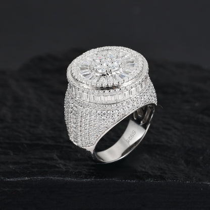 Unisex S925 Sterling Silver D-Color Moissanite Ring – Classic Trendy Fashion Band