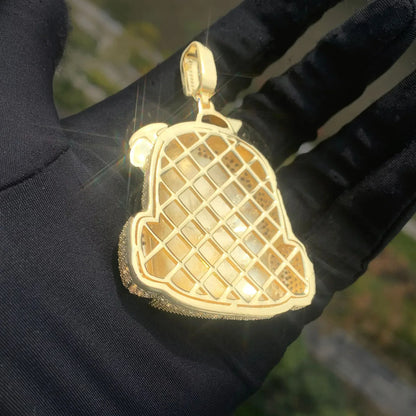 Iced Out Backpack Pendant Necklace for Men – Hip Hop CZ Trendy Streetwear Jewelry - CaratixJewelry