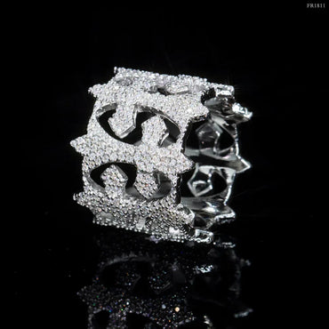 D-Color Moissanite Hip Hop Ring | S925 Silver Unisex Iced Out Fashion Jewelry - CaratixJewelry