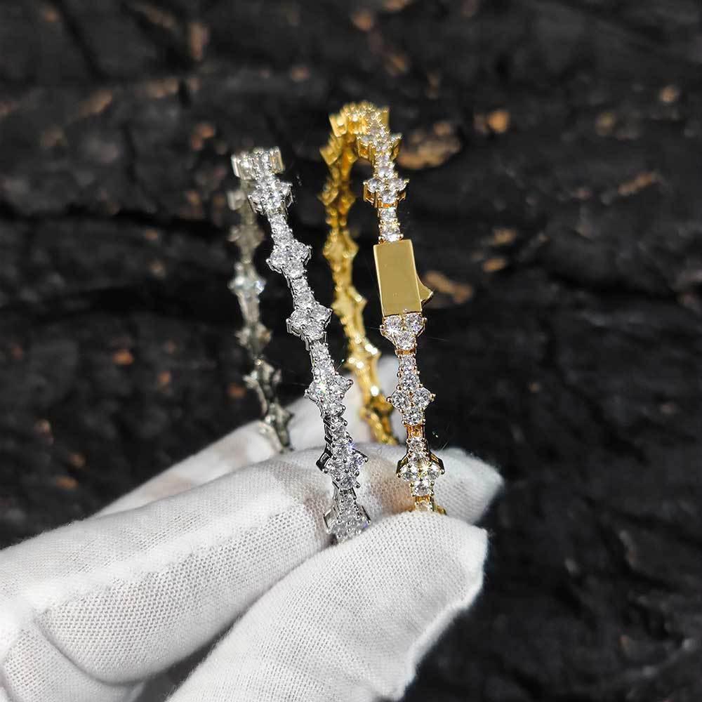 Airplane Zircon Tennis Chain Bracelet with Spring Clasp for Men & Women | Caratix Jewelry - CaratixJewelry