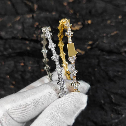 Airplane Zircon Tennis Chain Bracelet with Spring Clasp for Men & Women | Caratix Jewelry - CaratixJewelry