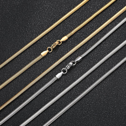 Stainless Steel Snake Chain Necklace Bracelet Hip Hop Bling | Caratix Jewelry - CaratixJewelry