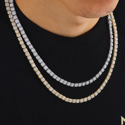 Custom 5mm Baguette Sugar Link Gold Chain for Rapper | Caratix - CaratixJewelry