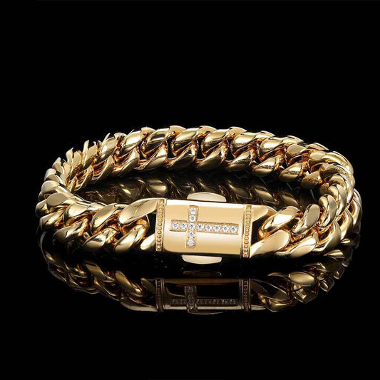 Cuban Link Bracelet Luxury Hip Hop Jewelry for Men | Caratix Jewelry - CaratixJewelry