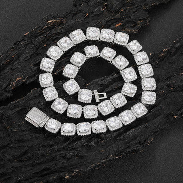 Iced Out Square Chain Zircon Hip Hop Necklace Unisex | Caratix Jewelry - CaratixJewelry