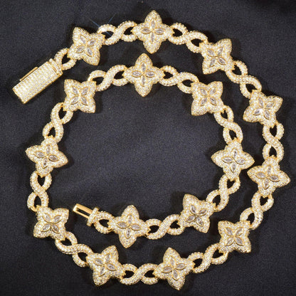 Iced Out 8-Shape Cuban Chain Zircon Necklace for Men | Caratix Jewelry - CaratixJewelry