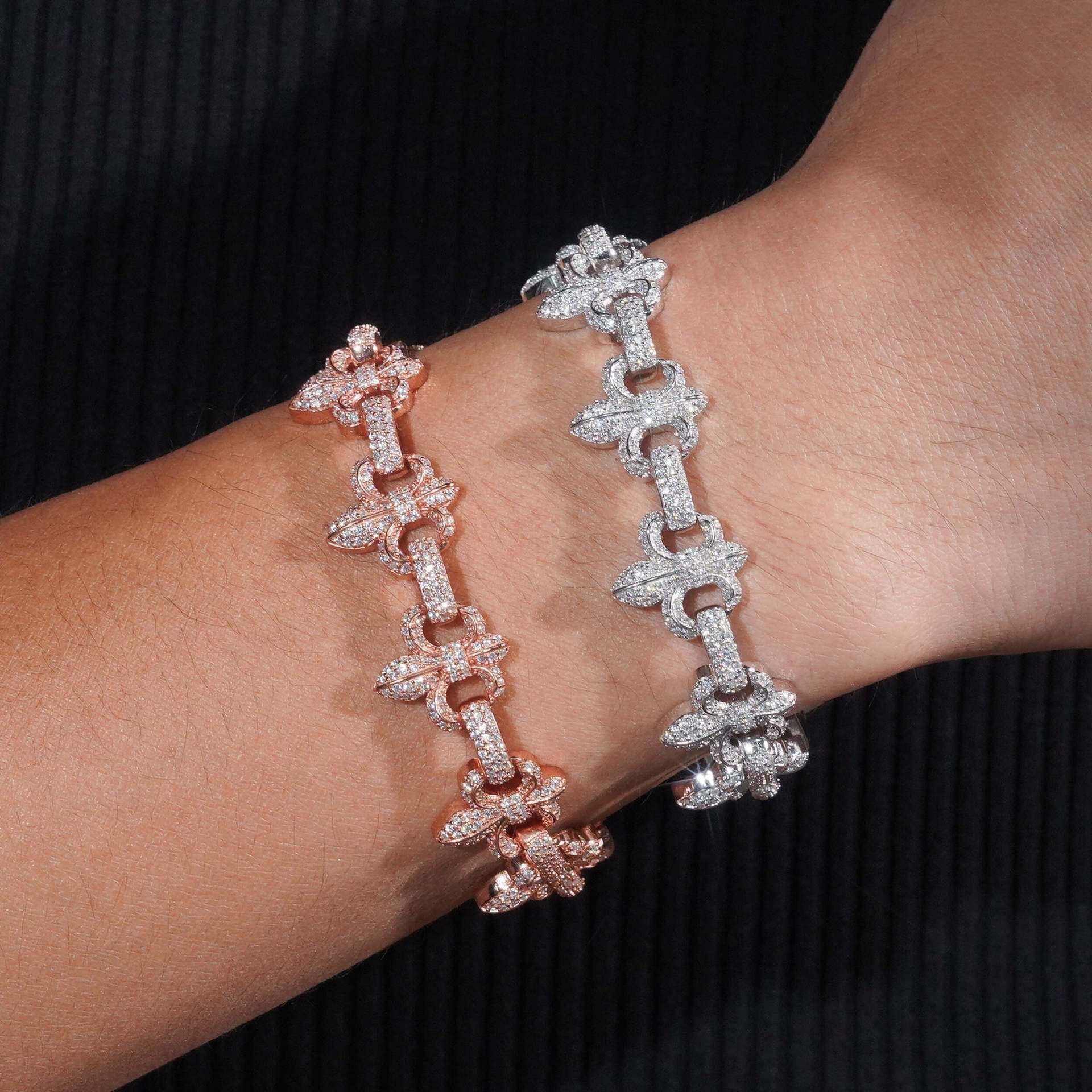 16mm Moissanite Cross Bracelet | 2025 S925 Silver Men’s Iced Out Hip Hop Jewelry - CaratixJewelry