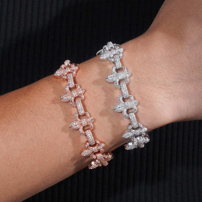 16mm Moissanite Cross Bracelet | 2025 S925 Silver Men’s Iced Out Hip Hop Jewelry - CaratixJewelry