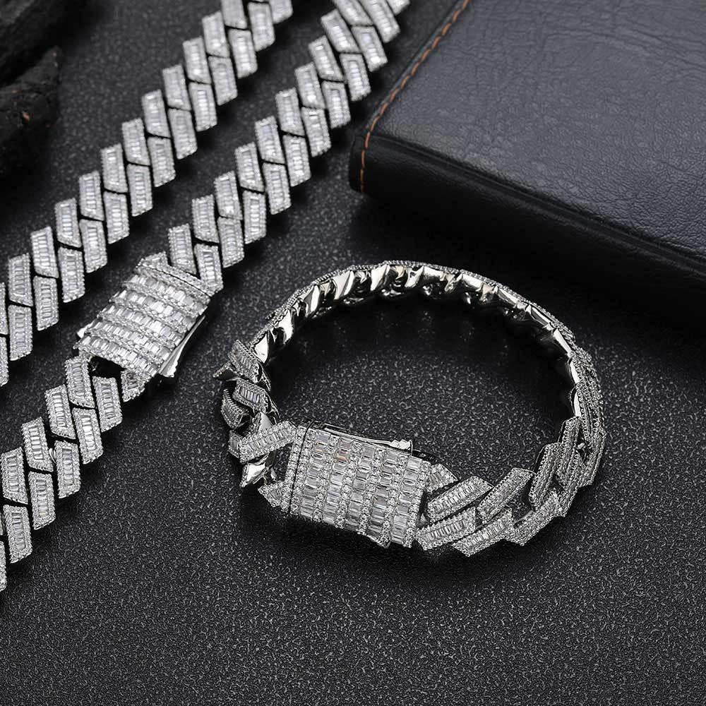 18mm -Shape Cuban Zircon Hip Hop Bling Necklace - CaratixJewelry