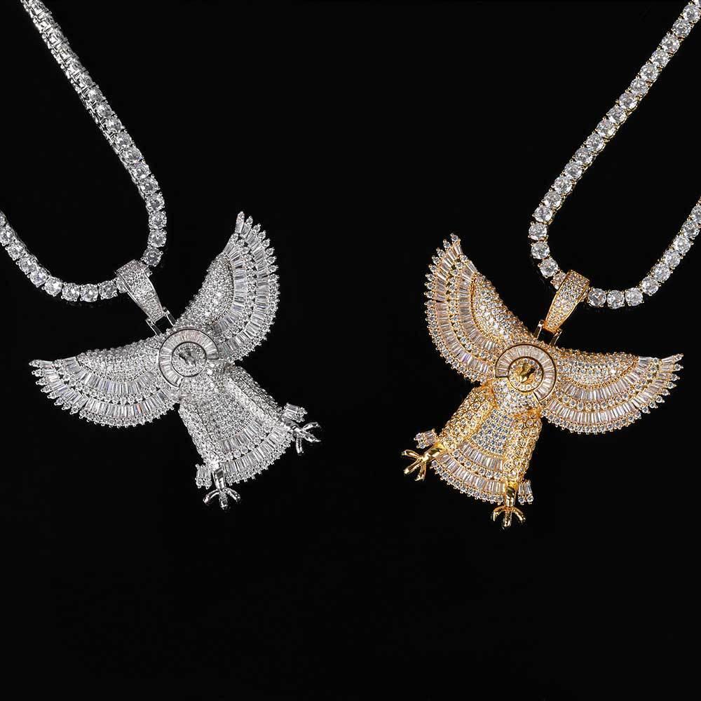Solid Eagle Pendant Necklace with Micro-Pave Zircon for Men | Caratix Jewelry - CaratixJewelry
