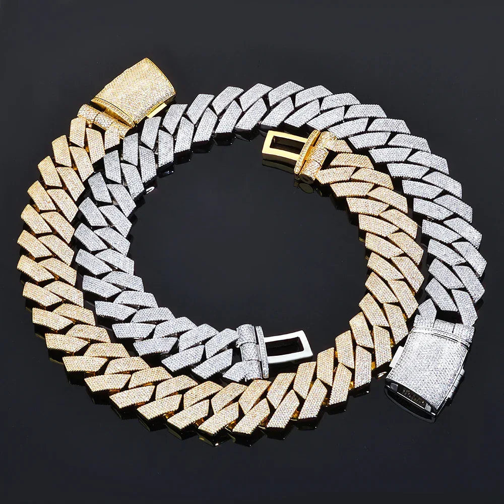 36mm Iced Out Cut Cuban Chain Zircon - CaratixJewelry