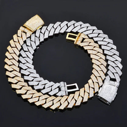36mm Iced Out Cut Cuban Chain Zircon - CaratixJewelry