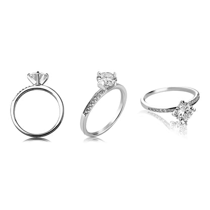 D Color VVS1 Moissanite Ring | S925 Sterling Silver | Caratix