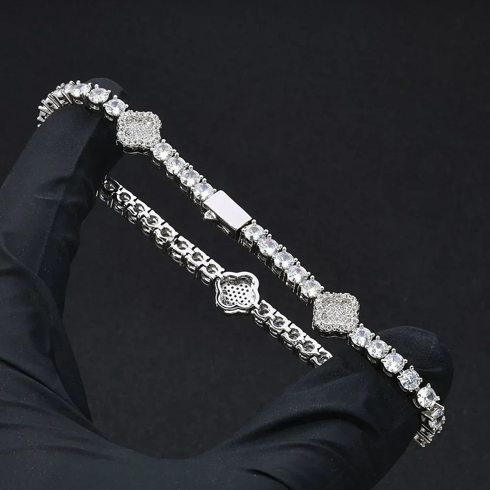 Zircon Tennis Chain Bracelet with Spring Clasp Hip Hop Jewelry for Men | Caratix Jewelry - CaratixJewelry