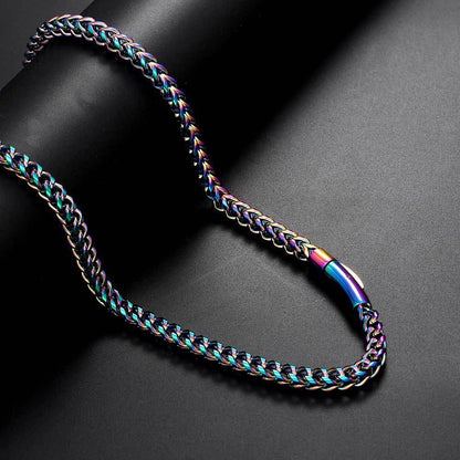 6mm Cuban Chain Necklace Stainless Steel Titanium Gold Chain Rapper Style | Caratix Jewelry - CaratixJewelry