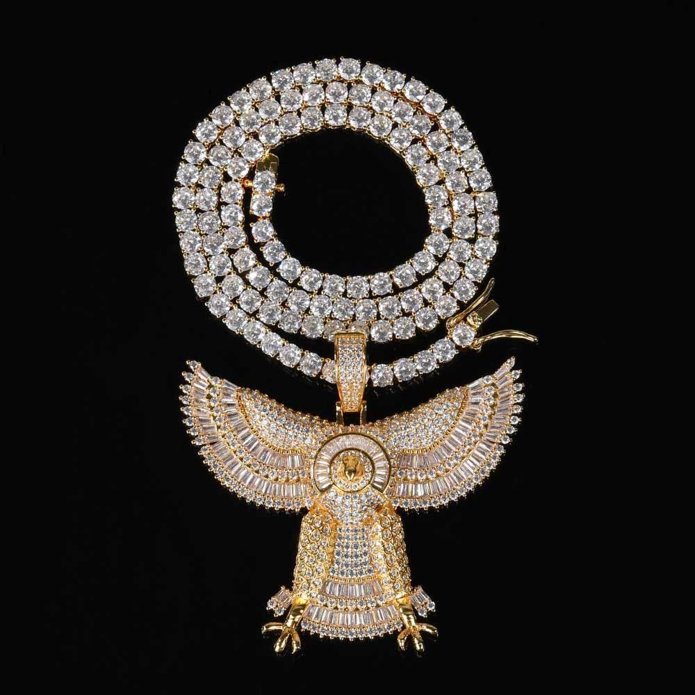 Solid Eagle Pendant Necklace with Micro-Pave Zircon for Men | Caratix Jewelry - CaratixJewelry
