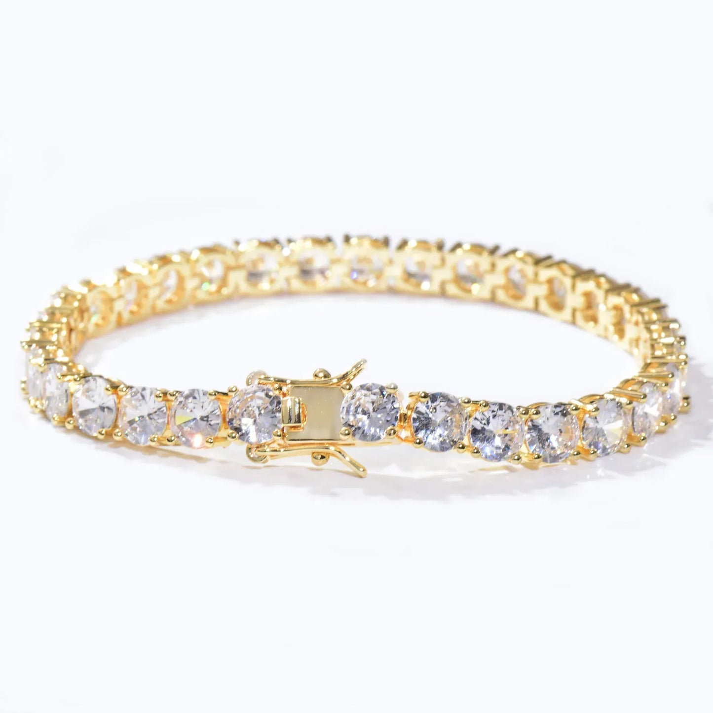 Tennis Chain Bracelet with Copper & Zircon | Trendy Single Row Hip Hop Jewelry | Caratix Jewelry - CaratixJewelry