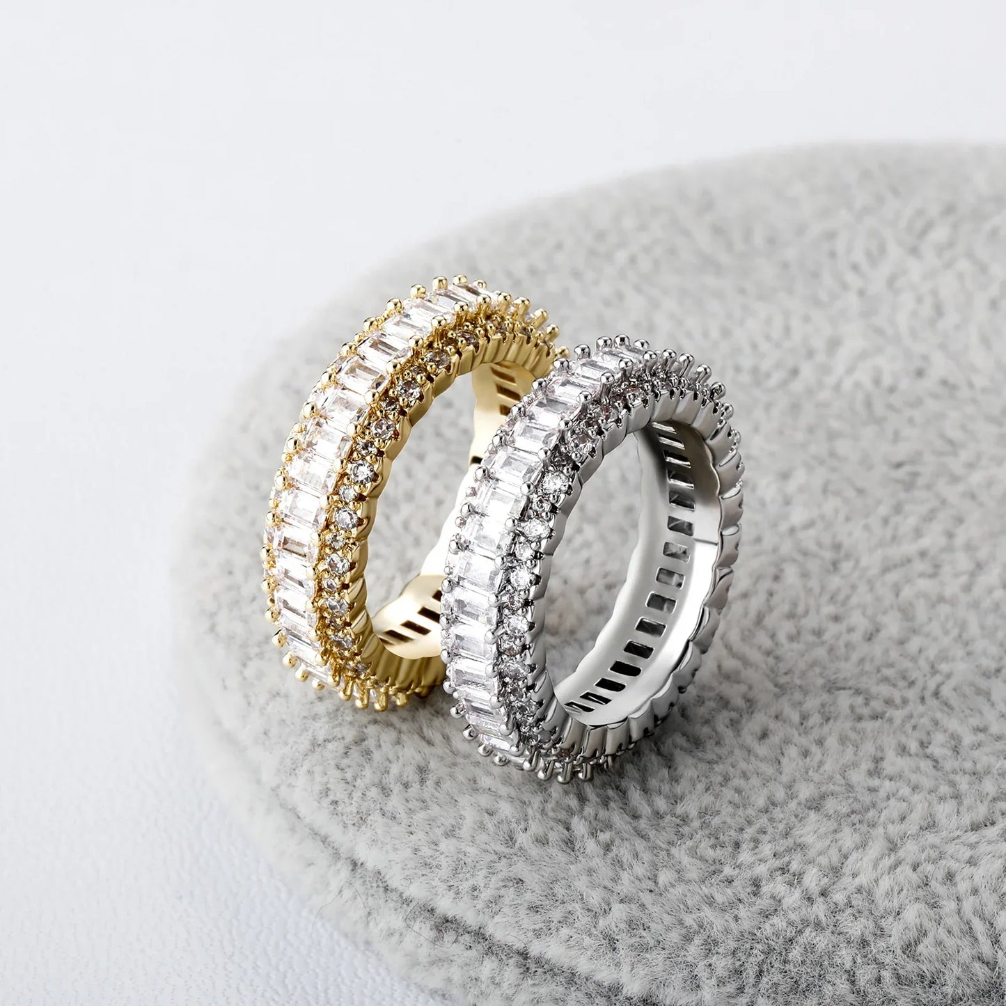 Unisex Full Iced Out Ring | Premium Micro-Pave Zirconia Band | Caratix