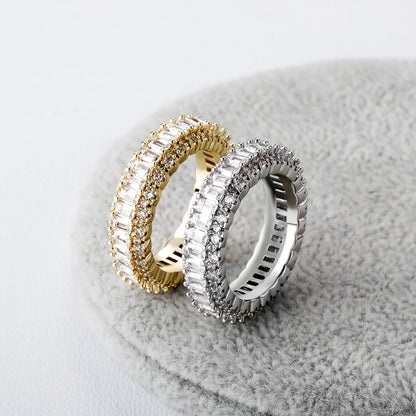 Unisex Full Iced Out Ring | Premium Micro-Pave Zirconia Band | Caratix