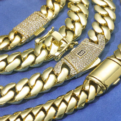 Custom 12mm Polished Cuban Chain Necklace for Men | Trendy Hip Hop Jewelry – Caratix Jewelry - CaratixJewelry
