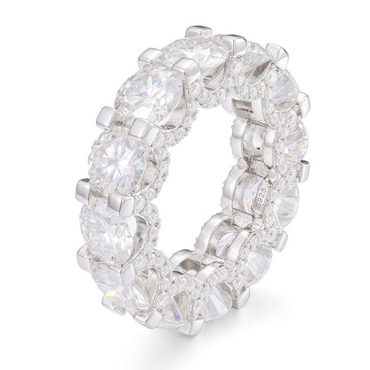 2 Carat Iced Out Moissanite Ring S925 Hip Hop Band | Caratix