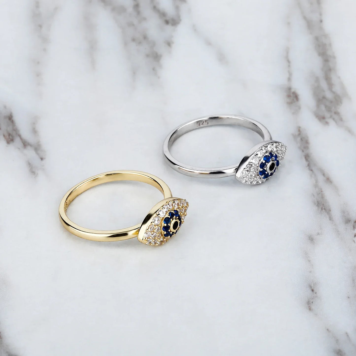 S925 Sterling Silver All-Seeing Eye Ring | Iced Out Hip Hop Band | Caratix