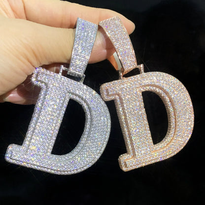 Iced Out Letter & Number Pendant | CZ Hip Hop Bling Jewelry Necklace - CaratixJewelry