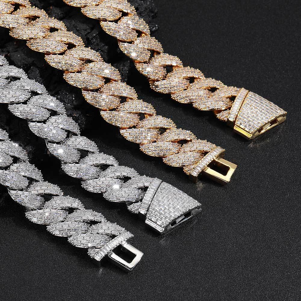 24mm Iced Out Bubble Cuban Bracelet T-Cut Zircon Hip Hop Jewelry - CaratixJewelry