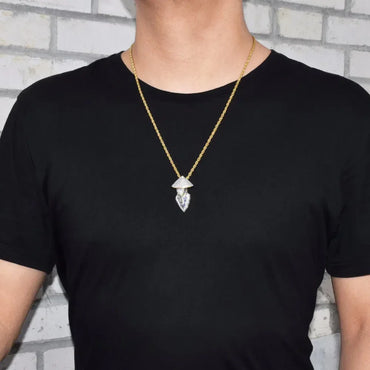 Iced Out Mortal Kombat Character Pendant | Men's Gamer Hip Hop Necklace | Premium Copper CZ Fighter Jewelry | Arcade Legend Bling | Caratix - CaratixJewelry
