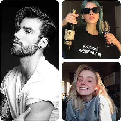6mm & 8mm Magnetic Zircon Studs - 4-Prong Stainless Steel
