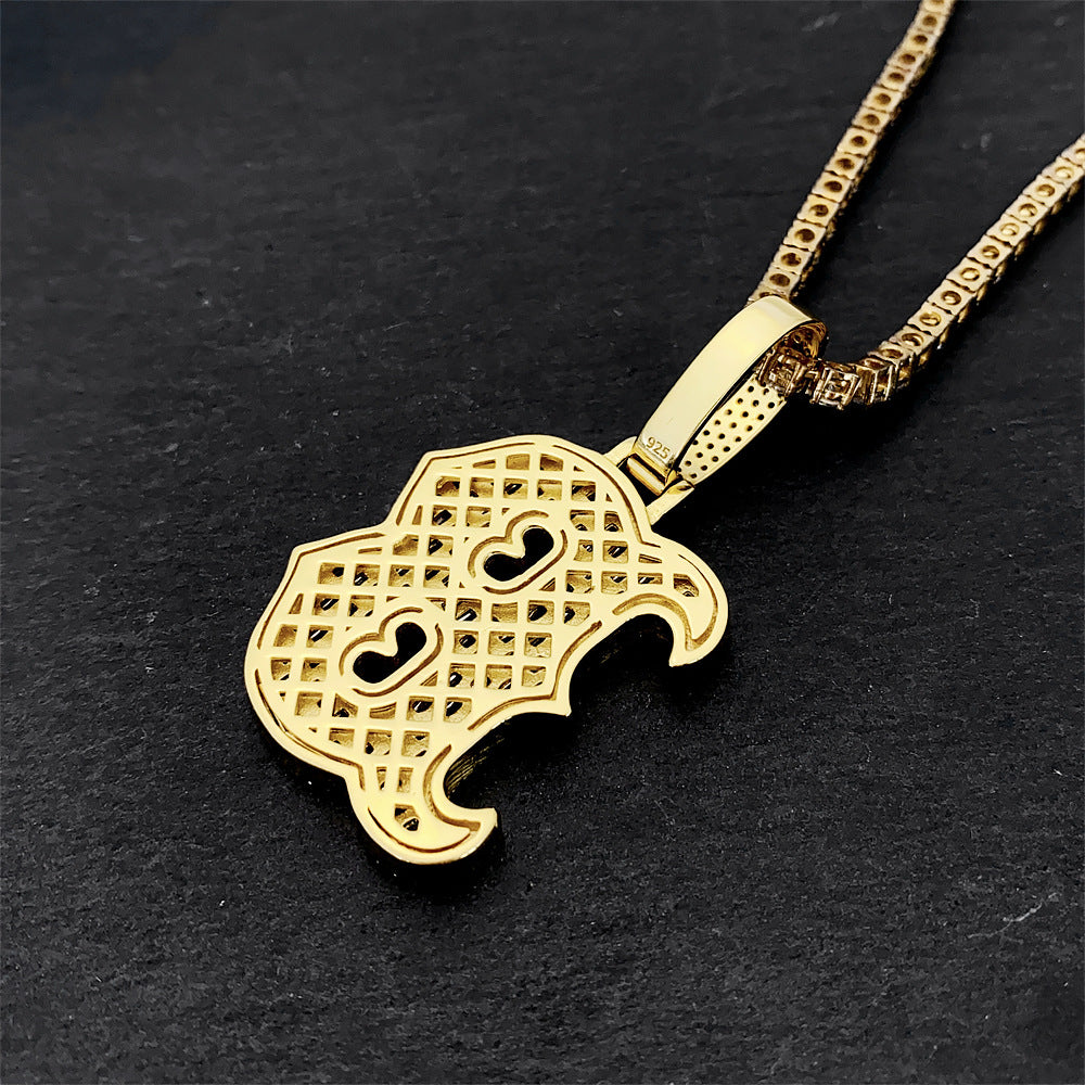 Iced Out Letter B Pendant | Men's Gold Plated Hip Hop Alphabet Charm | Caratix