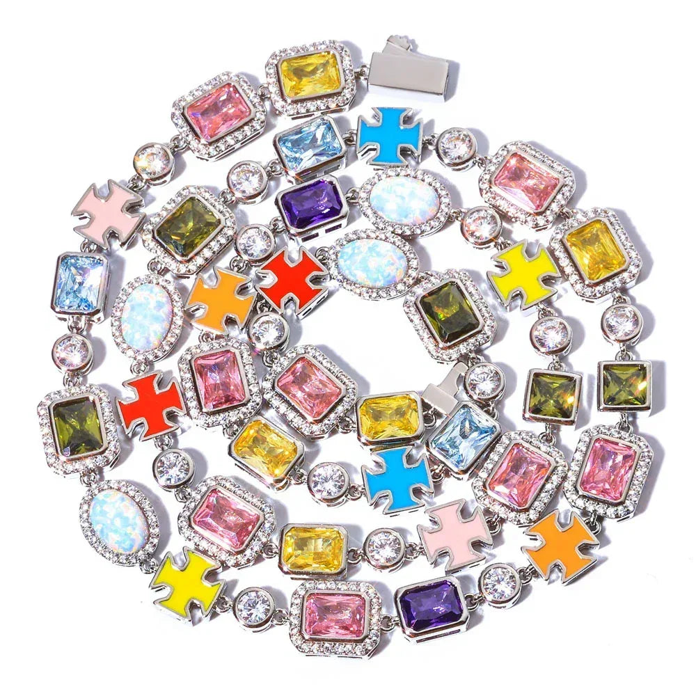 Rapper Iced Out Chain Zircon Opal Hip Hop Jewelry Necklace for Men | Caratix Jewelry - CaratixJewelry