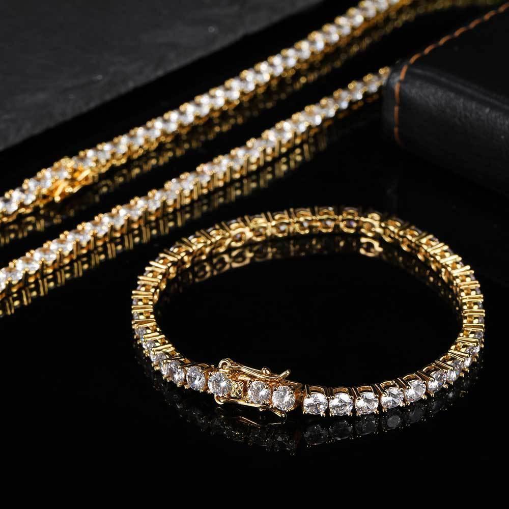 Iced Out Tennis Chain Zircon Bracelet Luxury Hip Hop Jewelry for Men & Women | Caratix Jewelry - CaratixJewelry