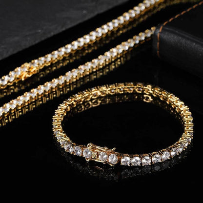 Iced Out Tennis Chain Zircon Bracelet Luxury Hip Hop Jewelry for Men & Women | Caratix Jewelry - CaratixJewelry