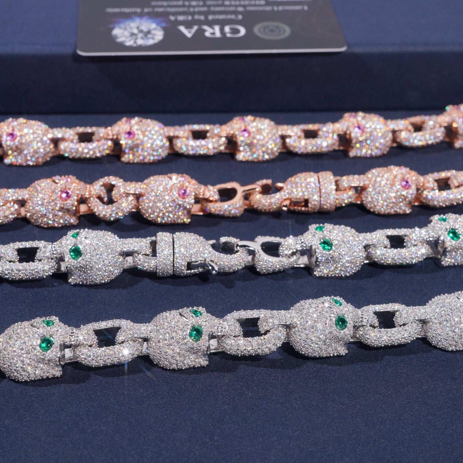 Moissanite Skull Cuban Link Bracelet | S925 Silver Men’s Iced Out Hip Hop Jewelry - CaratixJewelry