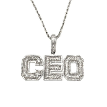 Women's Boss Babe Executive Necklace | Premium Copper CZ Leadership Jewelry - CaratixJewelry