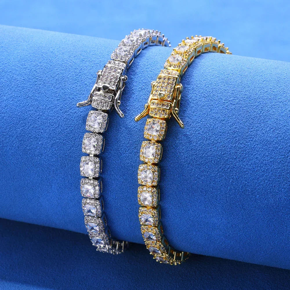 5mm Iced Out Sugar Link Zircon Necklace & Bracelet Hip Hop Jewelry | Caratix - CaratixJewelry