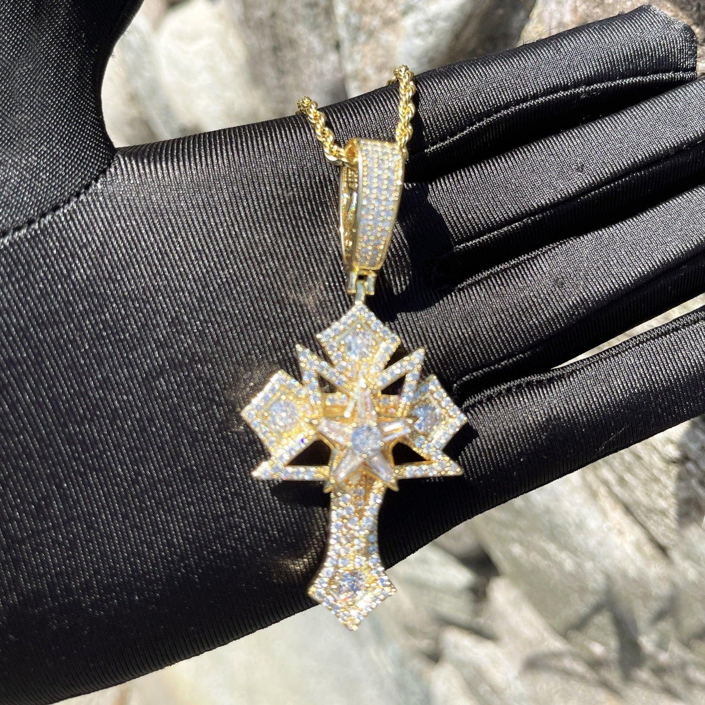 Men's Opium Style Gothic Necklace | Y2K Punk Grunge Jewelry | Caratix - CaratixJewelry