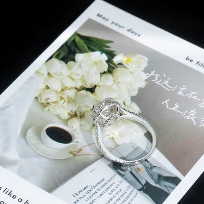 3ct Round Moissanite Engagement Ring | S925 Silver Luxury Women’s Bridal Jewelry - CaratixJewelry