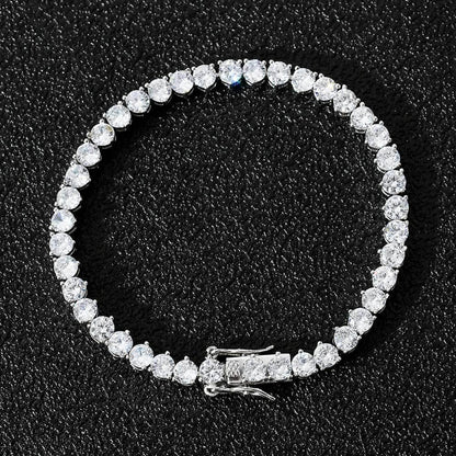 4mm Tennis Chain Bracelet with Prong-Set Zircon for Men & Women | Caratix Jewelry - CaratixJewelry
