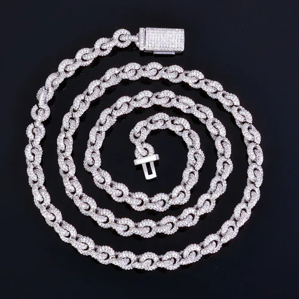 Custom 8mm O-Link Necklace with Fold-over Clasp | Premium Gold Chain for Rapper | Caratix - CaratixJewelry