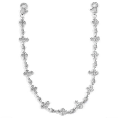 Cross Pendant Round Bead Chain Waist Chain T-Shape Zircon Hip Hop Jewelry | Caratix Jewelry - CaratixJewelry